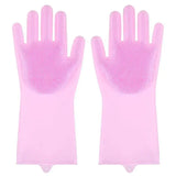 Pet Grooming Cleaning Gloves Dog Cat Bathing Shampoo Glove Scrubber Magic Dishwashing CleannerSponge Silicon Hair Removal Glove