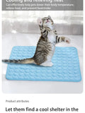 Cooling Pet Ice Mat – Summer Gel Pad for Cats & Small Dogs, Breathable & Portable Bed