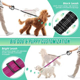 1.6ft Long Dual Dog Leash Attachment - Double Leashes for Training Small to Large Dogs  Adjustable Strap, Shock Absorbing Bungee