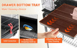 162cm Large Bird Cage with Open Play Rooftop Rolling Stand Slide-out Tray Storage Shelf for Parrot Budgies Finch Canary Parakeet