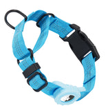Dog Collar for Small to Large Dogs, Reflective Nylon No Pull Choke Collar with Locator Protective Cover, Metal D-Ring & No Buckl