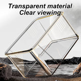 1 PC Transparent Aquarium Creative Desktop Fish Tank for Office Home Decor Rectangular(Bare Tank, No Scenery or Stones Included)