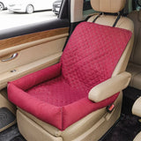 Waterproof Dog Car Seat Bed – Travel Nest for Small Pets with Safety Strap & Anti-Dirty Cover