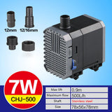 Ultra-Quiet  220V-240V 7-80W Aquarium Submersible Water Pump Fountain Filter Fish Water Pump Tank Fountain Side Suction Pump