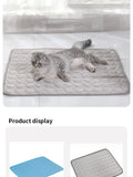 Cooling Pet Ice Mat – Summer Gel Pad for Cats & Small Dogs, Breathable & Portable Bed