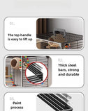 Transparent Ornamental Cage Parrot Bird Cage Double-layer Large Space Bird Supplies Easy Interactive House with Drawer Tray