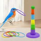 Bird Supplies Bird Puzzle Training Toy Set Parrot Intelligence Exercise Colorful Plastic Hoop Household Bird Training Toys