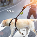 Short Dog Leash, Traffic Padded Handle, Heavy Duty Short Nylon Dog Lead For Training Control, Reflective Threads Pet Lea