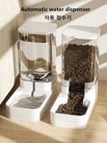 Automatic Pet Feeder & Water Dispenser – Gravity Feeding Station for Dogs & Cats, Large Transparent Capacity