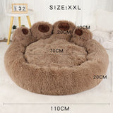 Luxury Paw-Shaped Plush Dog Sofa Bed – Cozy Washable Nest for Small to Medium Pets