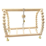 Parrots Toys Bird Swing Exercise Climbing Playstand Hanging Ladder Bridge Wooden Pet Parrot Macaw Hammock Bird Toy With Bells
