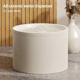 Eco Ceramic Pet Water Fountain – 1L Silent Circulating Filtered Drinking Fountain for Cats & Dogs