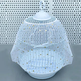 Bird Cage Easy Cleaning Covers Mesh Seed Catcher Guard Bird Cage Net Shell Skirt Dust-proof Airy Mesh Parrot Portable Cage