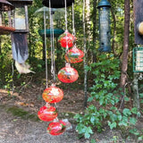 Wind Chimes Hummingbird Feeders for Outdoors Hanging Glass Bird Feeders Bird Feeding Station for Outside Garden Backyard Decor