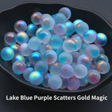 E30pcs Starry Patterned Glass Marbles - Multi-Purpose Decorative Accessories for Aquarium Landscaping, Garden Pathways