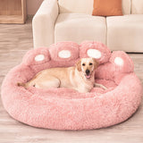 Luxury Paw-Shaped Plush Dog Sofa Bed – Cozy Washable Nest for Small to Medium Pets