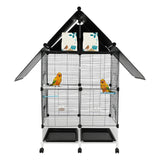 Large Parrot Cage Budgie Cage Multifunctional Wire Cage for Mid-Sized Parrots Cockatiels Conures Parakeets Lovebirds Budgie