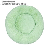 Round Fluffy Calming Pet Bed – Soft Washable Nest for Cats & Small Dogs