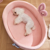 Luxury Four-Season Bunny-Ear Pet Bed – Detachable & Washable Nest for Small Dogs & Cats