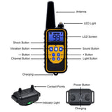 Electric Dog Training Collar Waterproof Dog Bark Collar Pet With Remote Control Rechargeable Anti Barking Device All Size Dogs