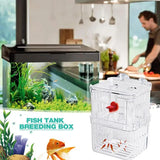 3 Types Acrylic Fish Breeding Isolation Box Betta Fish Aquarium Breeder Fish Tank Hatching Incubator Fish House Home Hatchery