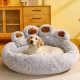 Luxury Paw-Shaped Plush Dog Sofa Bed – Cozy Washable Nest for Small to Medium Pets