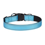 Reflective Dog Collar,Soft Neoprene Padded Breathable Nylon Pet Collar Adjustable for Medium Large Dogs, Neck 25-60 Centimeter