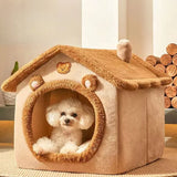 Foldable Pet House – Soft Indoor Bed for Cats & Small Dogs, Washable All-Season Cozy Kennel
