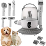 Pet Grooming Kit with 2L Vacuum Suction 99% Pet Hair, Professional Quiet Dog Grooming Vacuum Kit with 5 Grooming Tools For Pets