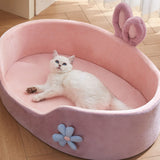Luxury Four-Season Bunny-Ear Pet Bed – Detachable & Washable Nest for Small Dogs & Cats