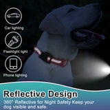 Dog Collar for Small to Large Dogs, Reflective Nylon No Pull Choke Collar with Locator Protective Cover, Metal D-Ring & No Buckl
