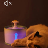 2.4L Automatic Pet Water Fountain with LED Light – USB Quiet Filtered Water Dispenser for Cats & Dogs