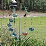 Wind Chimes Hummingbird Feeders for Outdoors Hanging Glass Bird Feeders Bird Feeding Station for Outside Garden Backyard Decor
