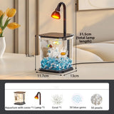 Fishbowl Creative Mini Desktop Fish Tank INS with LED Light Plastic Clear Aquariums Breathable Durable Landscape Fish Tank Kids