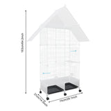 Large Parrot Cage Budgie Cage Multifunctional Wire Cage for Mid-Sized Parrots Cockatiels Conures Parakeets Lovebirds Budgie
