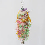 Funny Bird Toys Parrot Toys Swing Parrot Cage Natural loofah Hanging Cockatiel with Bell Parakeet Pet Bird Bites Climb Chew Toys