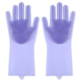 Pet Grooming Cleaning Gloves Dog Cat Bathing Shampoo Glove Scrubber Magic Dishwashing CleannerSponge Silicon Hair Removal Glove