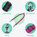 1.6ft Long Dual Dog Leash Attachment - Double Leashes for Training Small to Large Dogs  Adjustable Strap, Shock Absorbing Bungee