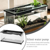 Small Fish Tank Acrylic Clear Desk Aquarium with Filter Fish Tank Starter Kits with Air Pump for Tabletop Living Room Studio Dec