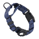 Dog Collar for Small to Large Dogs, Reflective Nylon No Pull Choke Collar with Locator Protective Cover, Metal D-Ring & No Buckl