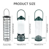 Wild Bird Feeders Metal Suet Ball Bird Feeder Set with Hanging Chain Squirrel Proof for Outdoor Garden Hummingbird Feeders