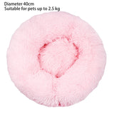 Round Fluffy Calming Pet Bed – Soft Washable Nest for Cats & Small Dogs