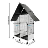Large Parrot Cage Budgie Cage Multifunctional Wire Cage for Mid-Sized Parrots Cockatiels Conures Parakeets Lovebirds Budgie