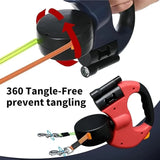 Double Ended Leash, Double Dog Leash for Two Dogs with Tangle-Free Swivel, Dog Leashs with LED Flashlight for Small & Large Dog