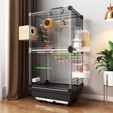 Transparent Ornamental Cage Parrot Bird Cage Double-layer Large Space Bird Supplies Easy Interactive House with Drawer Tray