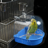 New Pet Bird Bath Box Parrot Bathing Tub Cage Accessories for Parakeet Canary Conure Birds Accessories  Parrot Bath  Pigeonc