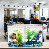 Acrylic Two Splits Guppy Fish Tank Aquarium Betta Fish Bowl Transparent Aquarium Hatchery Breeding Isolation Box
