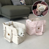 Portable Pet Carrier Shoulder Bag – Soft Handbag for Cats & Small Dogs | Travel Tote for Safe Car Rides