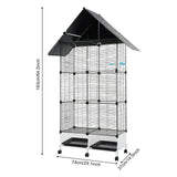 Large Parrot Cage Budgie Cage Multifunctional Wire Cage for Mid-Sized Parrots Cockatiels Conures Parakeets Lovebirds Budgie