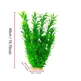40cm Green Artificial Aquarium Plant  Fish Tank Decoration Realistic Handmade Aquatic Plant Landscape For Home Fish Tank Decor